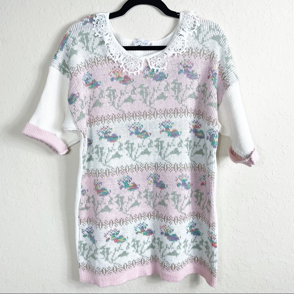Vintage Granny Core Cottage Core Sweater Size Large